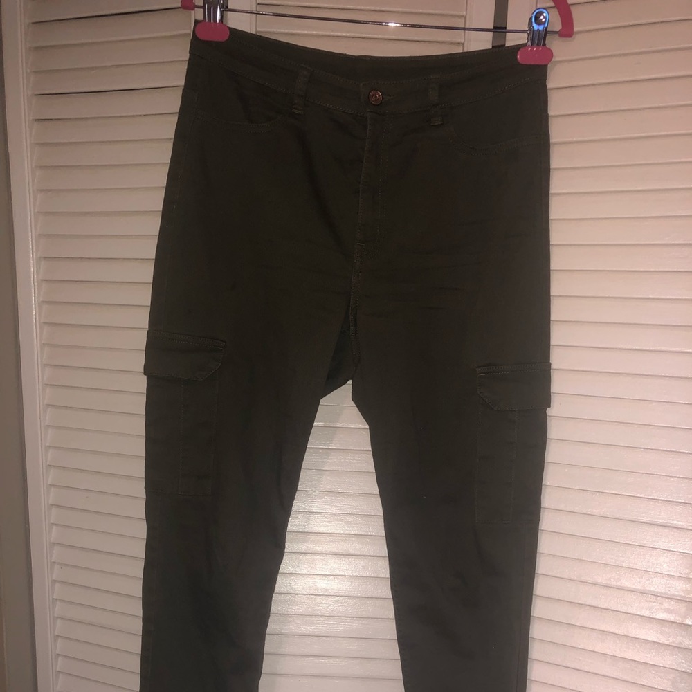 High waist cargo jeggings